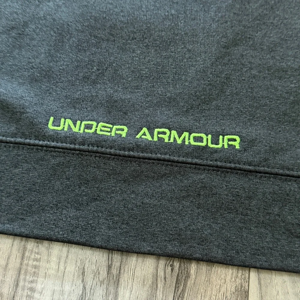 Under Armour Storm Big Logo Hoodie Men's Medium Gray Neon Yellow 2013 FW